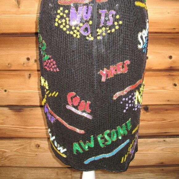 Vintage Cache Gold Label Sequin Dress - Picture 9 of 11